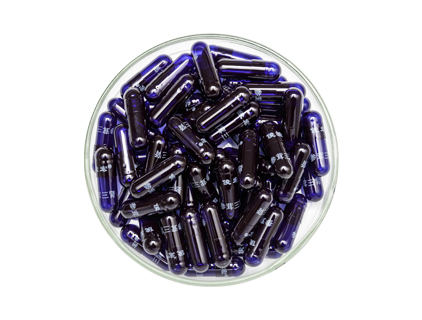 Dark Cyan Transparent Capsule-Custom Printing